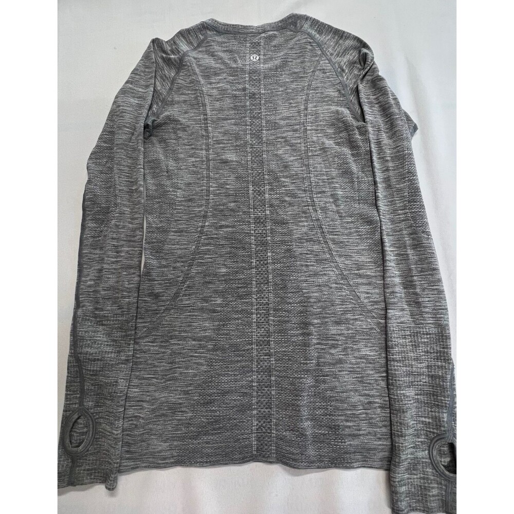 Lululemon Womens Run Swiftly Tech Gray's Long Sleeve Running Athletic Shirt